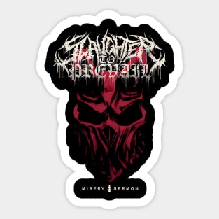 Slaughter to Prevail Misery Sermon Red Demon Mask Deathcore Sticker